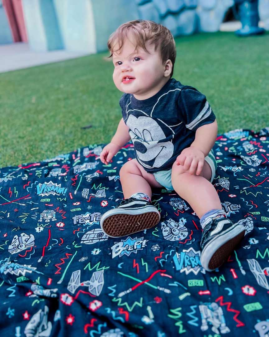Galaxy Doodles Muslin Blanket
