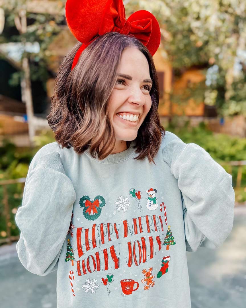 Happy, Merry, Holly, Jolly Crewneck