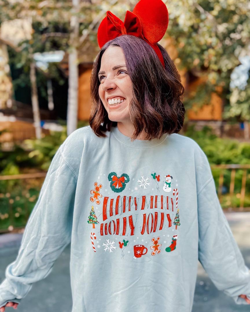 Happy, Merry, Holly, Jolly Crewneck