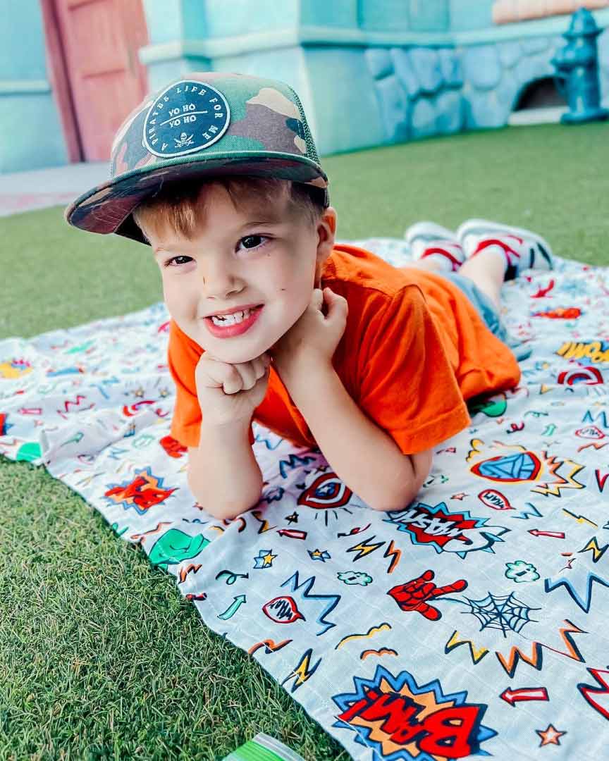 Hero Doodles Muslin Blanket