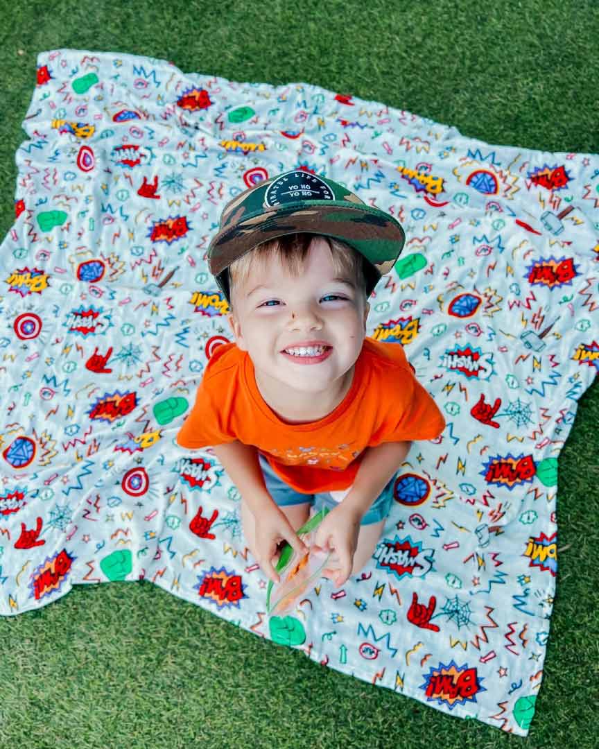 Hero Doodles Muslin Blanket