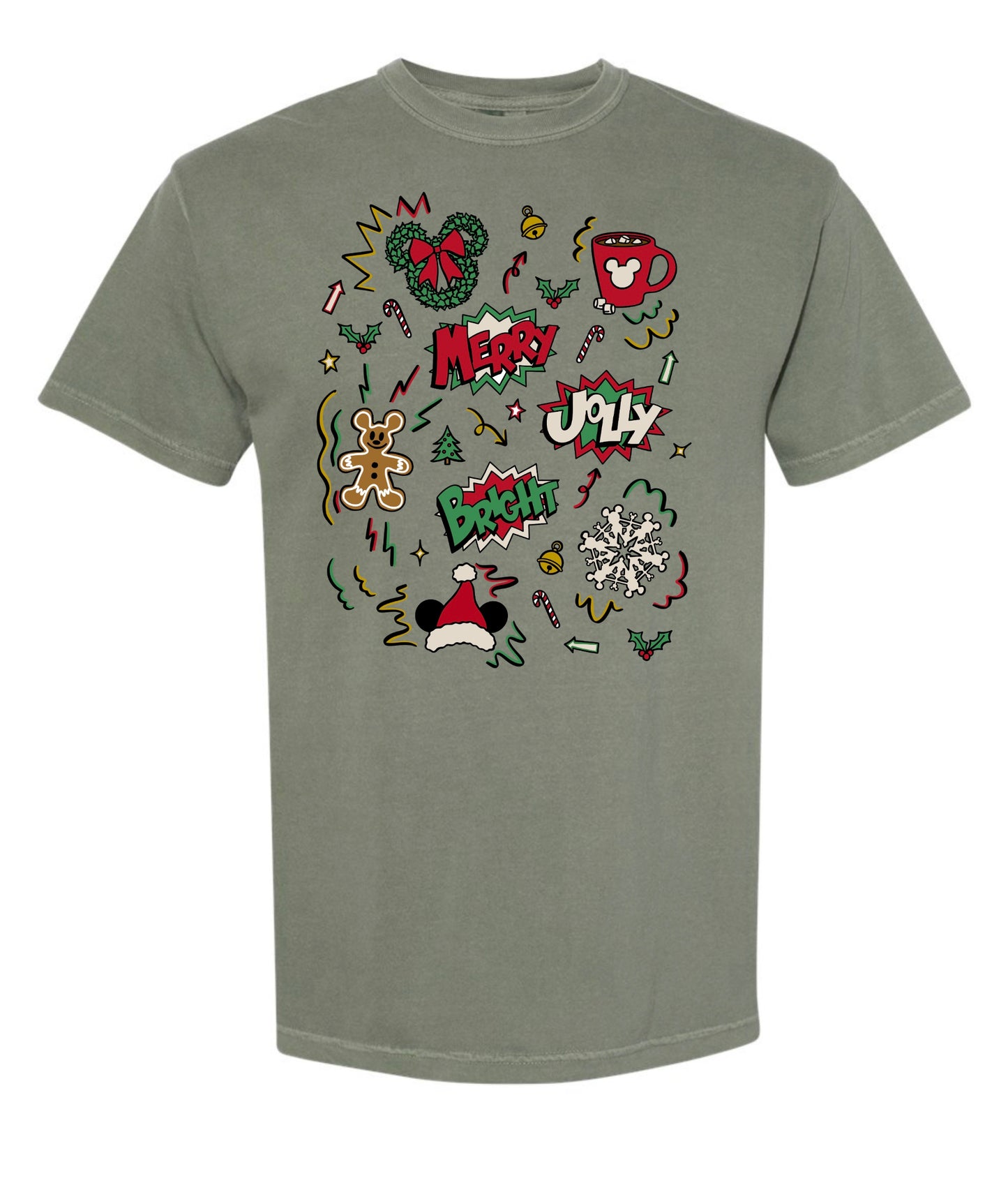 Merry & Bright Doodles Tee