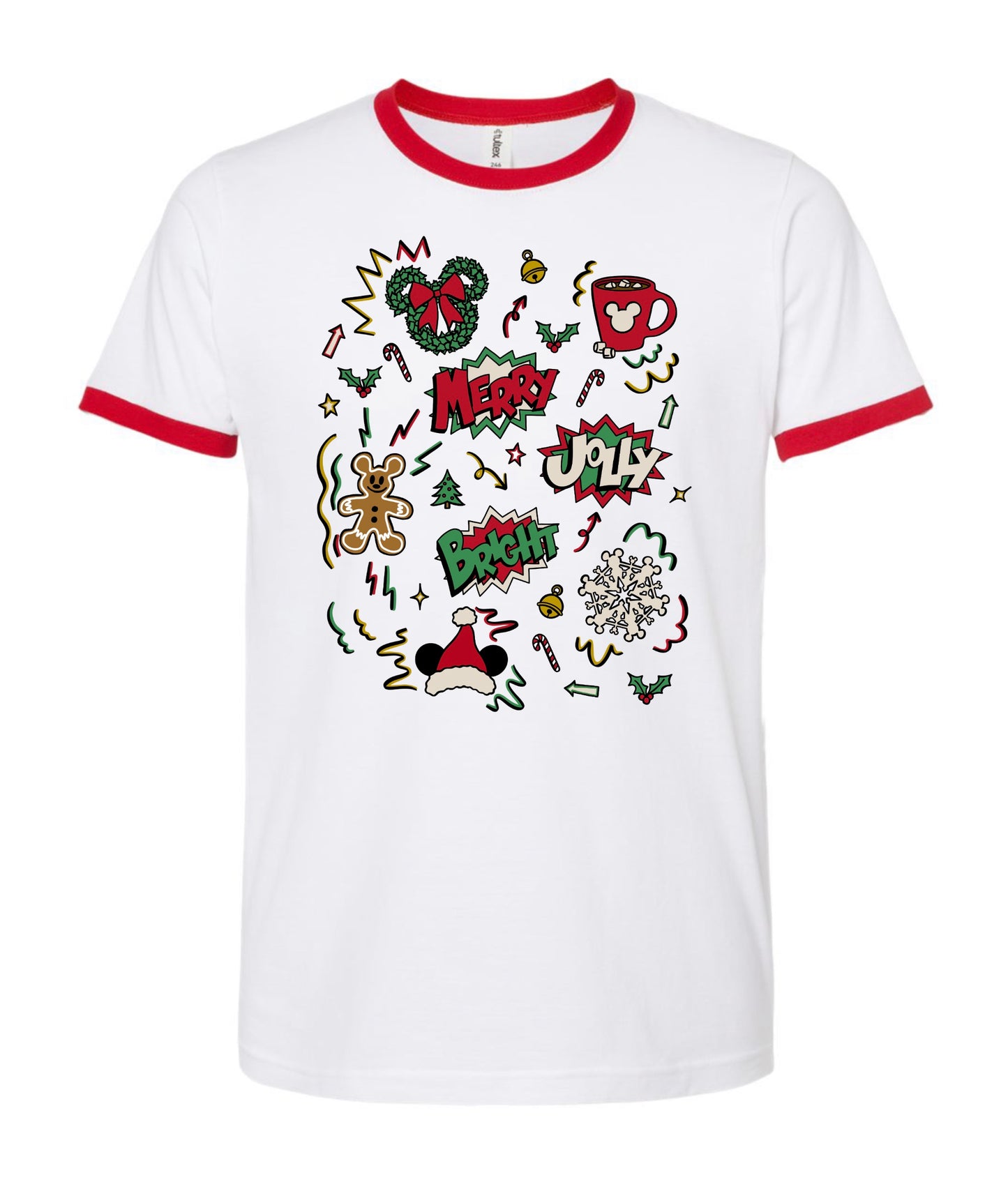 Merry & Bright Doodles Tee