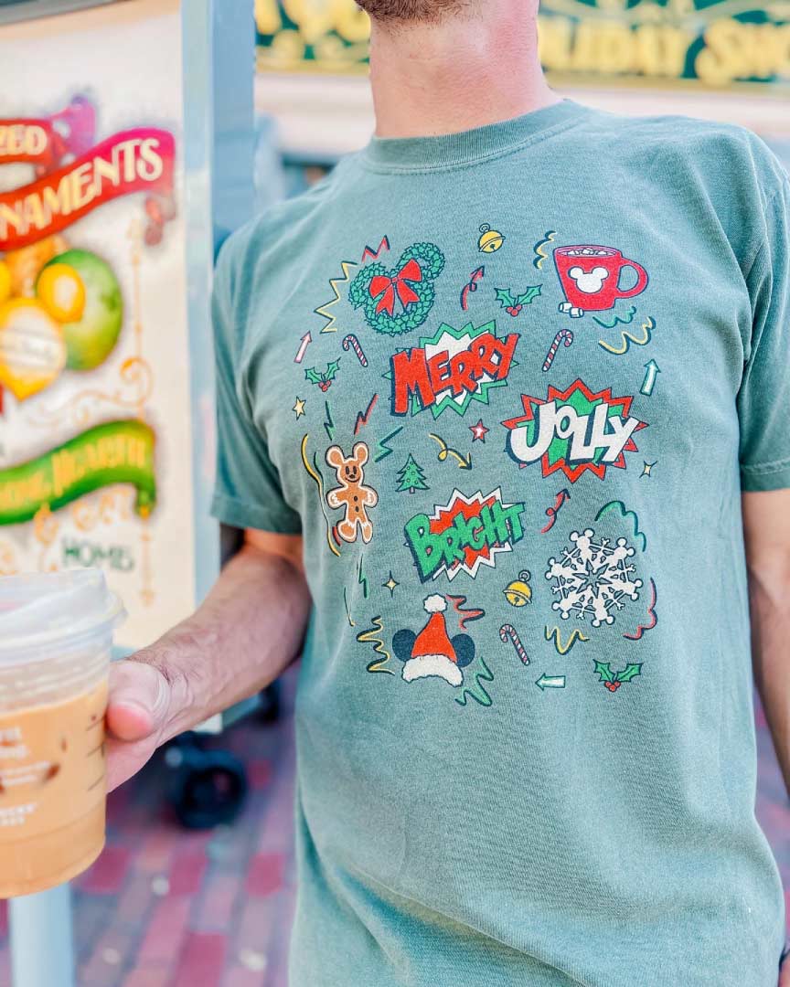 Merry & Bright Doodles Tee