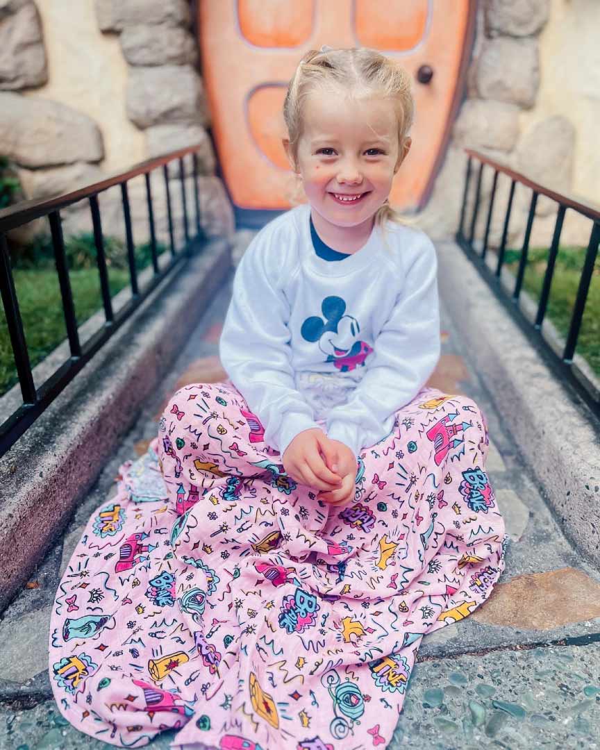 Princess Doodles Muslin Blanket