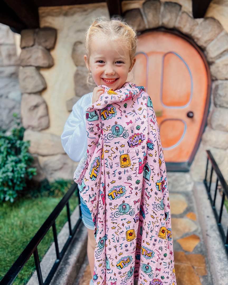 Princess Doodles Muslin Blanket