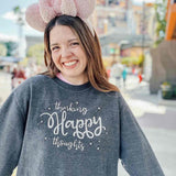 Thinking Happy Thoughts Corded Pullover
